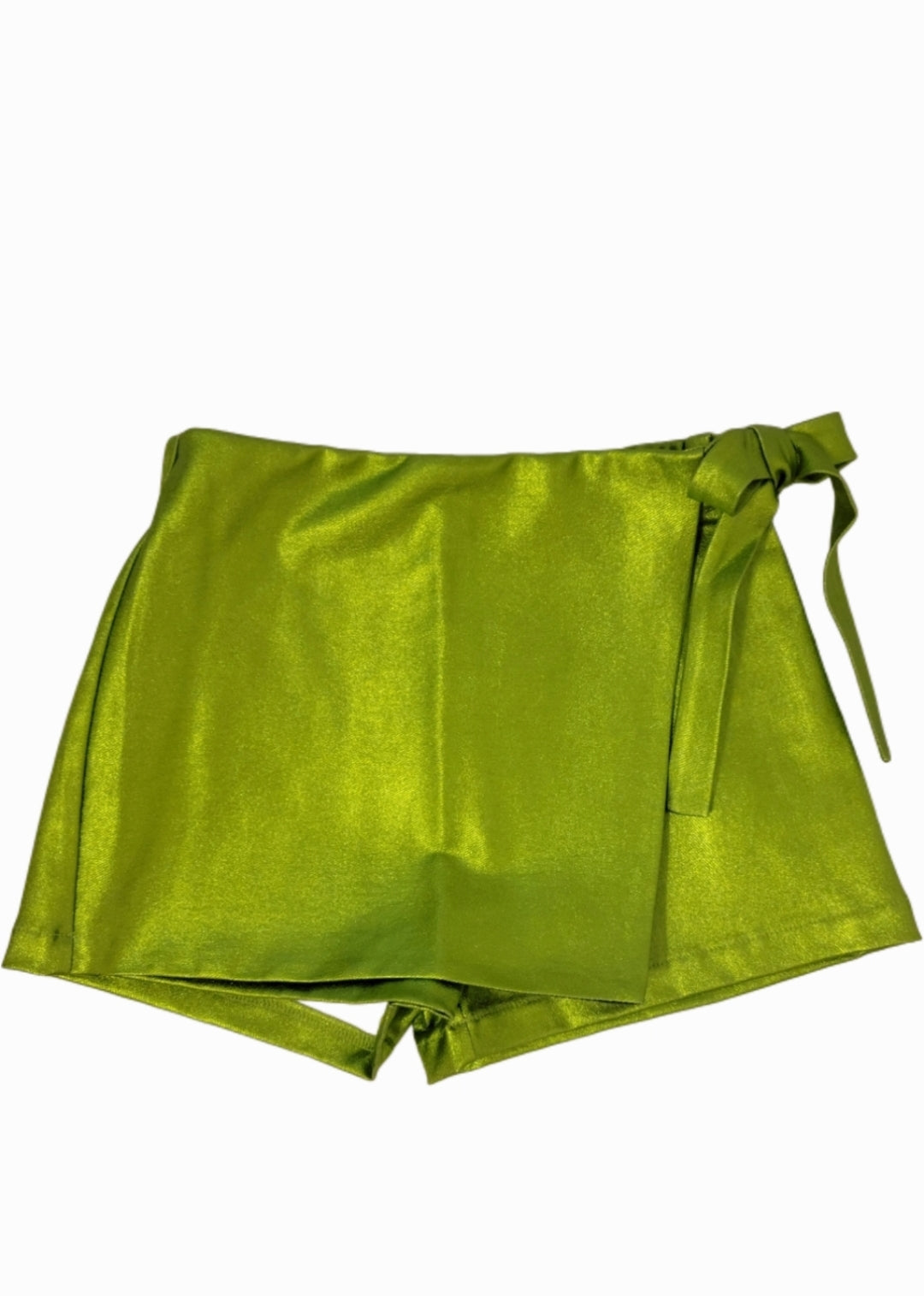 Green Metallic Tween Girl Skort