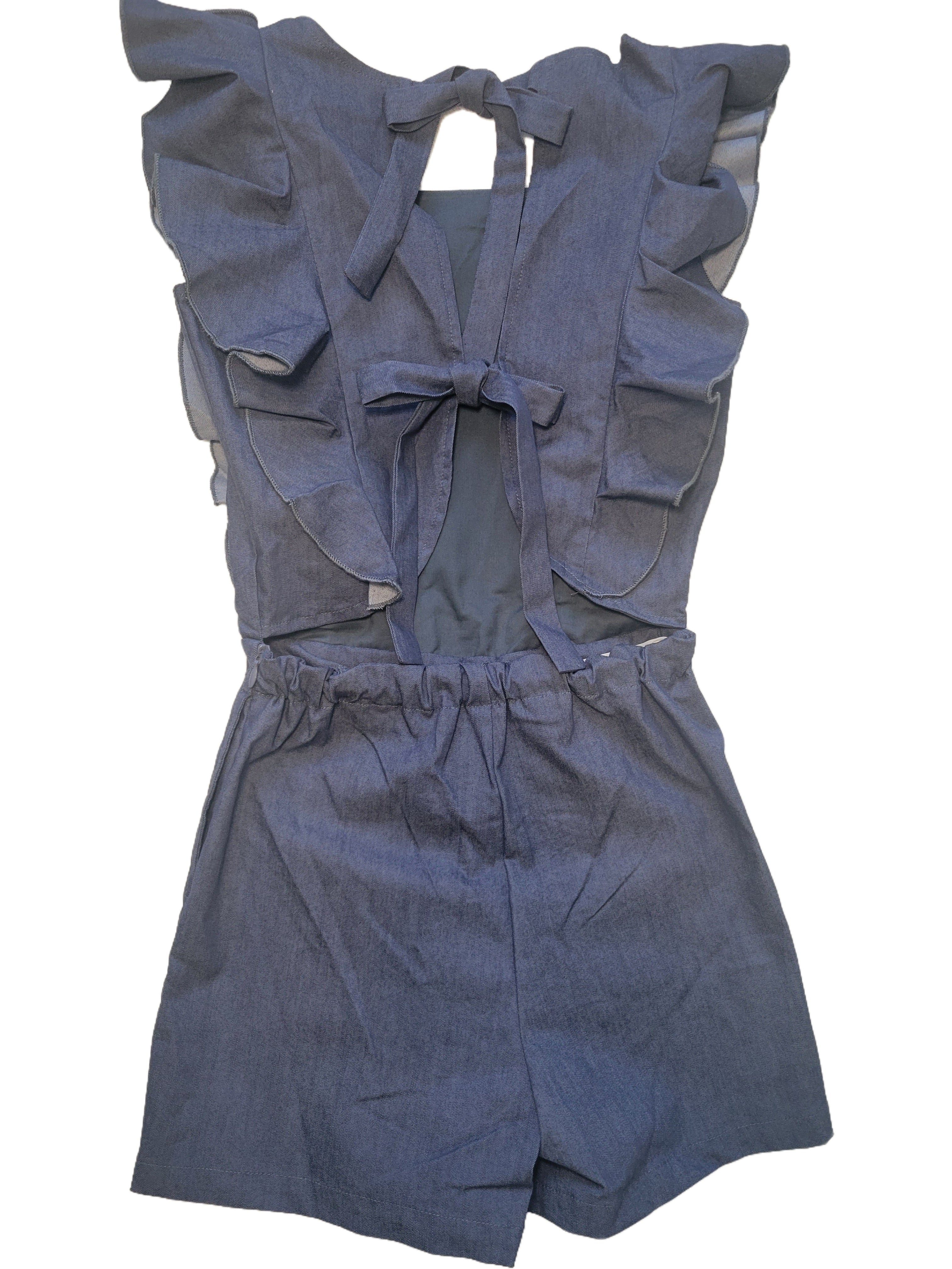 Tween Girl Denim Romper