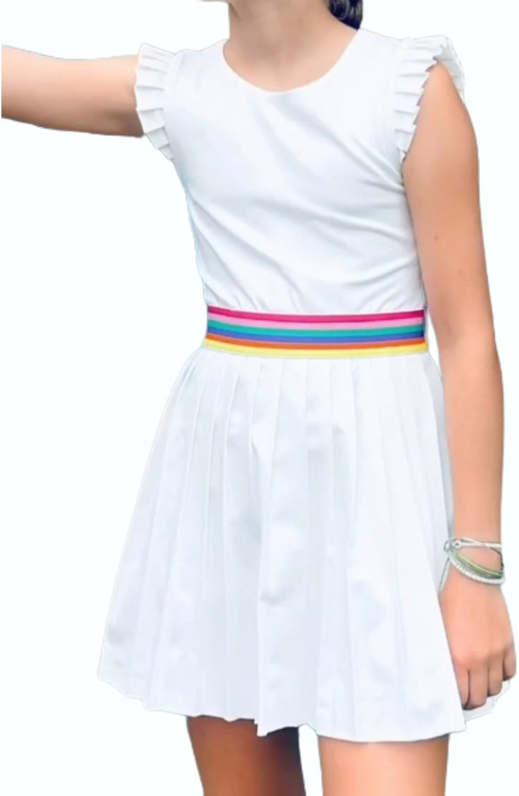 Tween Girl Tennys Style White Dress