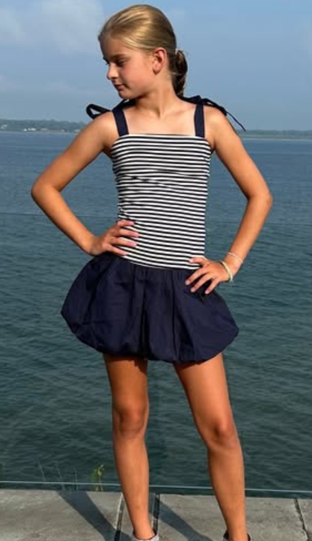 Tween Girl Marine Buble Dress