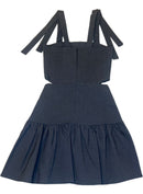 Tween Girl Cut-Out Tie Strap Dress