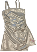 Metallic Silver Tween Girl Dress