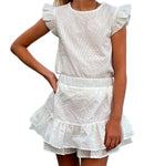 Tween Girl White Eyelet Embroidery Set
