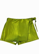 Green Metallic Tween Girl Skort