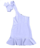 Tween Girl Lavender One Shoulder Dress