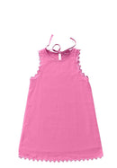 Tween Girl A-Line Pink Embroidered Dress